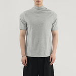 Straight Shoulder Jumpsuit Collar Knitted Slim Fit T-shirt