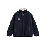 Winter Reversible Stand-up Collar Fleece Jacket