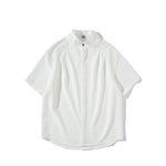 Stand-up Collar Draped Shirt