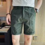 Semi Elastic Waist Casual Shorts