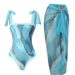 One Piece Swimsuit Chiffon Skirt Two-piece set