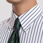 French Business Point Collar Striped Shirt