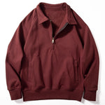 Half-zip Lapel Loose Casual Long-sleeved Sweatshirt