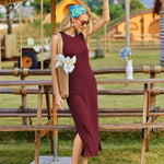Zeagoo Maxi Dresses Summer Dress Sleeveless Beach Dress (DE Only)