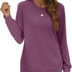 Women's Curved Hem Crew Neck Sweatshirt