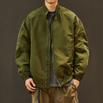 Stand-up Collar Loose Casual Solid Color Jacket