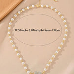 Women's Magnetic Heart Pearl Style Necklace