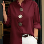 Rosaline | Statement Button Stand Collar Blouse