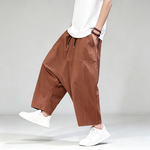 Drop-crotch Loose Lantern Harem Pants