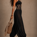 Laia | Jumpsuit in Pizzo con Scollo Halter