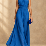 Paula Halter Neck Chiffon Maxi Dress