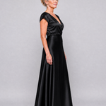 Samouse | Cap Sleeve Wrap Bodice Maxi Dress