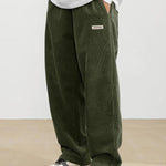 KZZ Unisex Loose Solid Patched Drawstring Waist Pants