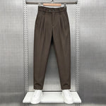 Summer Casual Slim-Fit Cropped Trousers