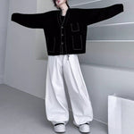 V-neck Loose-fitting Knitted Cardigan