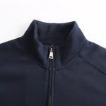 Two-way Zipper Oversized Stand Collar Bomber Jacket