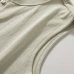 Wide Shoulder Sleeveless T-Shirt
