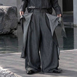Irregular Slanted Placket Shirt and Trousers Two-piece set