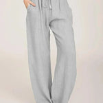 Alessia Romano | Relaxed Linen Wide-Leg Pants For Women