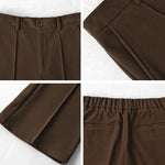 Flared Retro Wool Casual Trousers