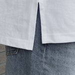 Loose Solid Color Slit Hem T-shirt
