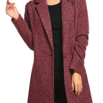 Lapel Single Breasted Wool Blend Trench Coat - Zeagoo (Us Only)