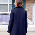 Lapel Single Breasted Wool Blend Trench Coat - Zeagoo (Us Only)