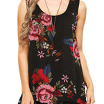 Floral Print Loose Flowy Tunic Tank Top - Zeagoo (Us Only)