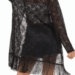 Lace Cover Up Tassel Sheer Cardigan - Zeagoo (Us Only)