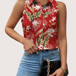 Zeagoo Sleeveless Blouses Summer Casual Button Down Shirts