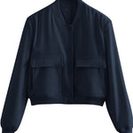 Zeagoo Women Bomber Jacket Casual Button Down Shackets