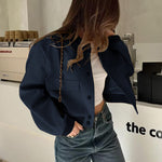 Zeagoo Women Bomber Jacket Casual Button Down Shackets