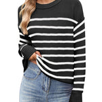 Zeagoo Women's Crew Neck Cropped Sweater Long Sleeve Knit Tops