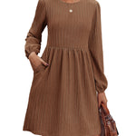 Zeagoo Women's Casual Knit Sweater Dress with Pockets