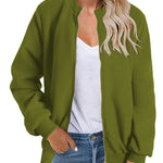 Zeagoo Sherpa Fleece Jacket Faux Fuzzy Casual Zip Up Coat