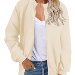 Zeagoo Sherpa Fleece Jacket Faux Fuzzy Casual Zip Up Coat