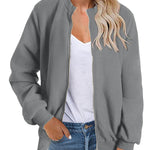 Zeagoo Sherpa Fleece Jacket Faux Fuzzy Casual Zip Up Coat