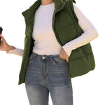Zeagoo Women Sleeveless Warm Jackets Casual Stand Collar Puffer Vest