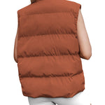 Zeagoo Women Sleeveless Warm Jackets Casual Stand Collar Puffer Vest