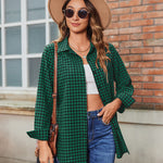 Zeagoo Long Sleeve Plaid Shirt for Women Flannel Button Down Shirts