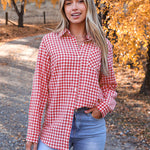 Zeagoo Long Sleeve Plaid Shirt for Women Flannel Button Down Shirts