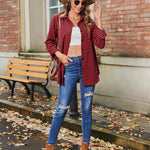 Zeagoo Long Sleeve Plaid Shirt for Women Flannel Button Down Shirts