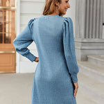 Zeagoo Women Knit Dress Puff Long Sleeve Dress
