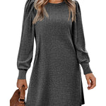 Zeagoo Women Knit Dress Puff Long Sleeve Dress