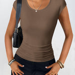 Zeagoo Tank Tops Sleeveless Tops Ribbed Knit Cap Sleeve Blouse