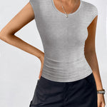 Zeagoo Tank Tops Sleeveless Tops Ribbed Knit Cap Sleeve Blouse