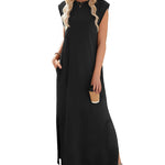 Zeagoo Women Floral Maxi Dress Summer Casual Sleeveless Sundress