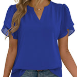Casual Elegant Flowy Chiffon Blouse (US Only)