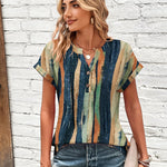 Dressy Casual Short Sleeve Henley Tops (US Only)