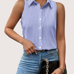 Zeagoo Sleeveless Blouses Casual Button Down Flower Tank Tops